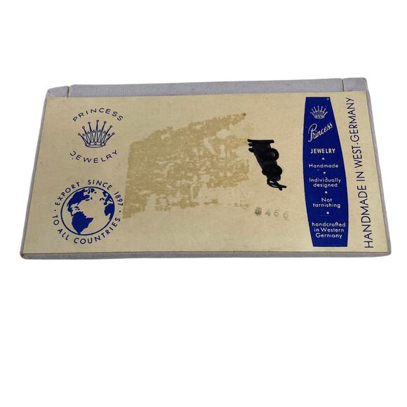 Princess Jewelry Brooch and Earrings Set Vintage 1950’s Original Packaging NEW - Picture 7 of 15